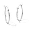 Thumbnail Image 1 of Sterling Silver Hollow Oval Twist Hoops