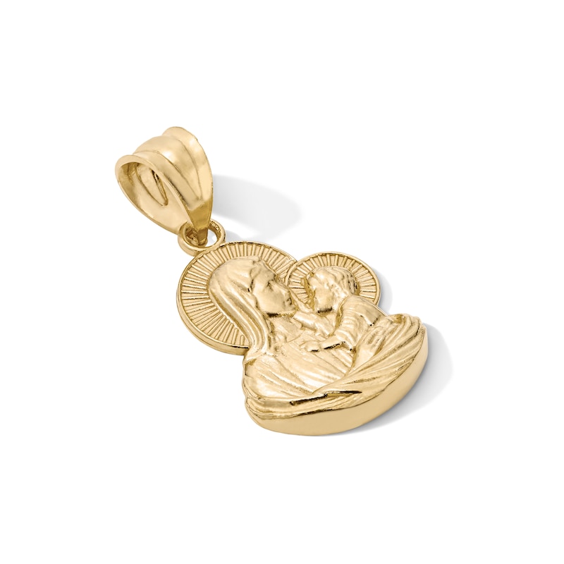 Main Image 2 of 14K Gold Plated Mary and Jesus Necklace Charm