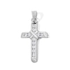 Thumbnail Image 1 of Sterling Silver CZ Rope Center Cross Charm