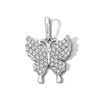 Thumbnail Image 1 of Sterling Silver Pavé CZ Butterfly Charm
