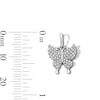 Thumbnail Image 2 of Sterling Silver Pavé CZ Butterfly Charm