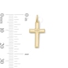 14K Yellow Gold Plated Mini Star Center Cross Charm