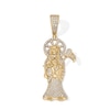 Thumbnail Image 1 of 14K Gold Plated CZ Santa Muerte Charm