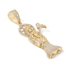 Thumbnail Image 2 of 14K Gold Plated CZ Santa Muerte Charm