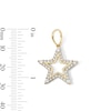 14K Gold Plated Open Star CZ Necklace Charm