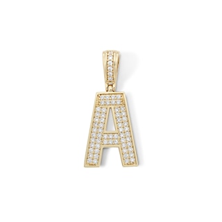 14K Gold Plated CZ Mini “A” Initial Charm