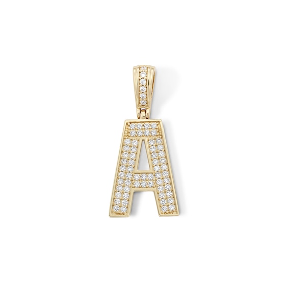14K Gold Plated CZ Mini “A” Initial Charm