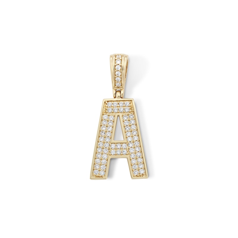 14K Gold Plated CZ Mini “A” Initial Charm