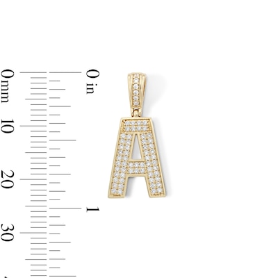 14K Gold Plated CZ Mini “A” Initial Charm