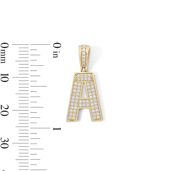 14K Gold Plated CZ Mini “A” Initial Charm