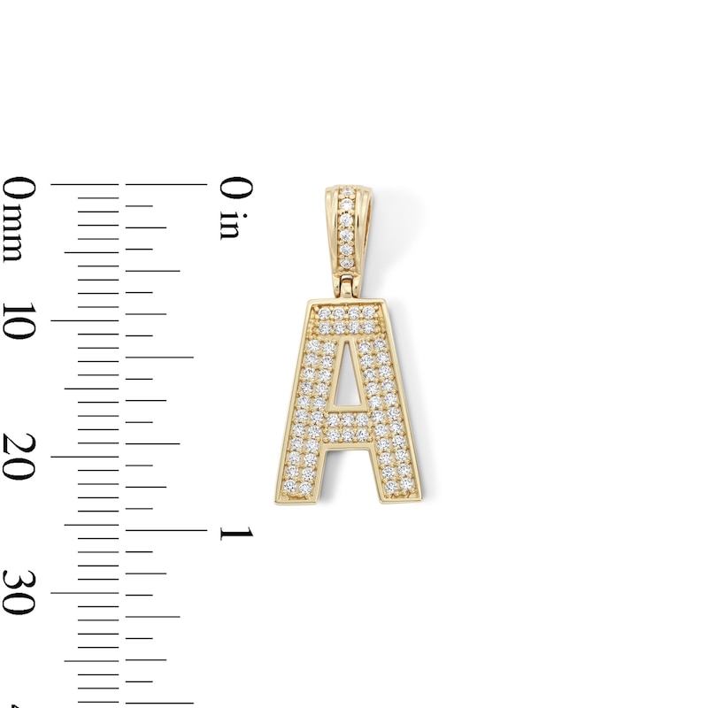 14K Gold Plated CZ Mini “A” Initial Charm