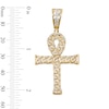 Thumbnail Image 3 of 14K Gold Plated CZ Ankh Necklace Charm