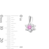 Thumbnail Image 2 of Sterling Silver Pink and White CZ Mini Flower Charm