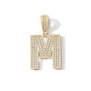 Thumbnail Image 1 of 14K Gold Plated CZ Varsity Initial "M" Necklace Charm