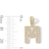 Thumbnail Image 2 of 14K Gold Plated CZ Varsity Initial "M" Necklace Charm