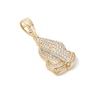 Thumbnail Image 2 of 14K Gold Plated CZ Praying Hands Necklace Charm
