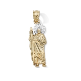 14K Gold Plated St. Jude Two-Tone Charm