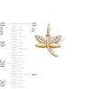 Thumbnail Image 3 of 14K Gold Plated Yellow CZ Dragonfly Charm
