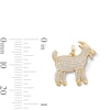 14K Gold Plated CZ Goat Charm