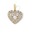 Thumbnail Image 1 of 14K Gold Plated Multi CZ Heart Charm
