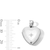 Thumbnail Image 2 of Sterling Silver CZ Heart Locket Charm
