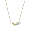 Thumbnail Image 1 of 14K Gold Plated CZ Rose Pendant - 18"