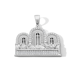 Sterling Silver CZ Large Last Supper Charm