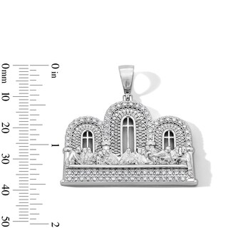 Sterling Silver CZ Large Last Supper Charm