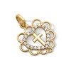 Thumbnail Image 2 of 14K Gold Plated CZ Cross in Heart Charm