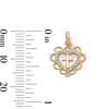 Thumbnail Image 3 of 14K Gold Plated CZ Cross in Heart Charm