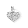 Thumbnail Image 1 of Sterling Silver CZ Cluster Mini Heart Charm