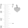 Thumbnail Image 3 of Sterling Silver CZ Cluster Mini Heart Charm
