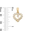 Thumbnail Image 4 of 14K Gold Plated CZ Open Heart Charm