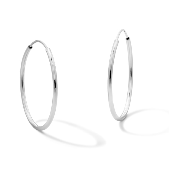 Hollow Sterling Silver 20mm Continuous Hoops
