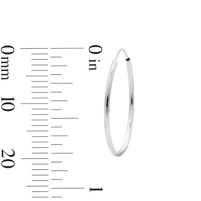 Hollow Sterling Silver 20mm Continuous Hoops