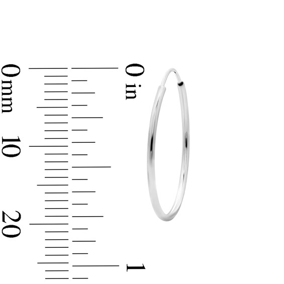 Hollow Sterling Silver 20mm Continuous Hoops