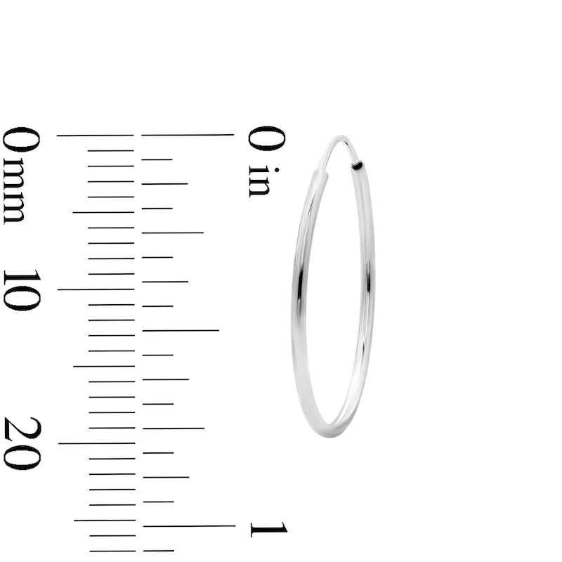 Main Image 2 of 20mm Sterling Silver Hollow Continuous Hoops