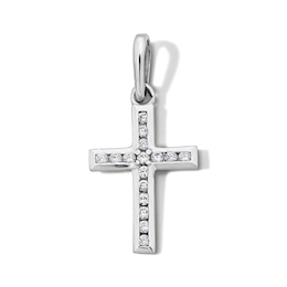 Sterling Silver CZ Mini Cross Charm