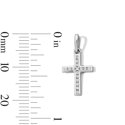 Sterling Silver CZ Mini Cross Charm