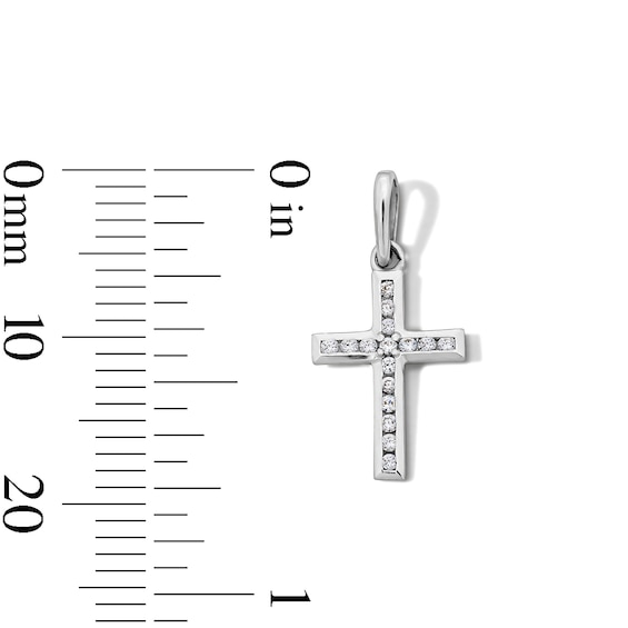 Sterling Silver CZ Mini Cross Charm