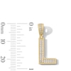 Thumbnail Image 2 of 14K Gold Plated CZ Varsity Initial "L" Necklace Charm