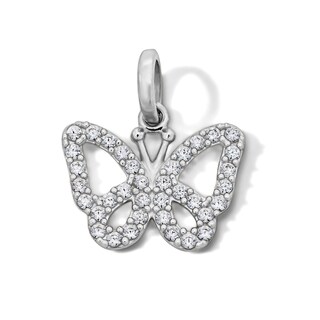 Sterling Silver CZ Mini Butterfly Charm
