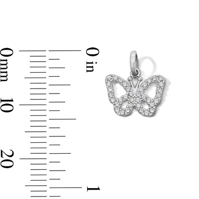 Sterling Silver CZ Mini Butterfly Charm