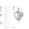 Thumbnail Image 2 of Sterling Silver CZ Mini Rose in Heart Charm