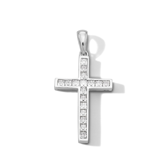 Sterling Silver CZ Cross Charm
