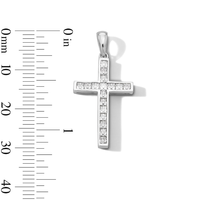 Main Image 2 of Sterling Silver CZ Cross Charm