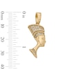 Thumbnail Image 2 of 14K Gold Plated CZ Nefertiti Necklace Charm