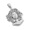 Thumbnail Image 2 of Solid Sterling Silver CZ Medusa Head Necklace Charm