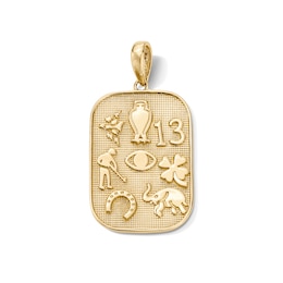14K Gold Plated Good Luck Necklace Charm