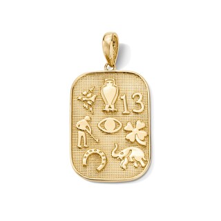 14K Gold Plated Good Luck Necklace Charm